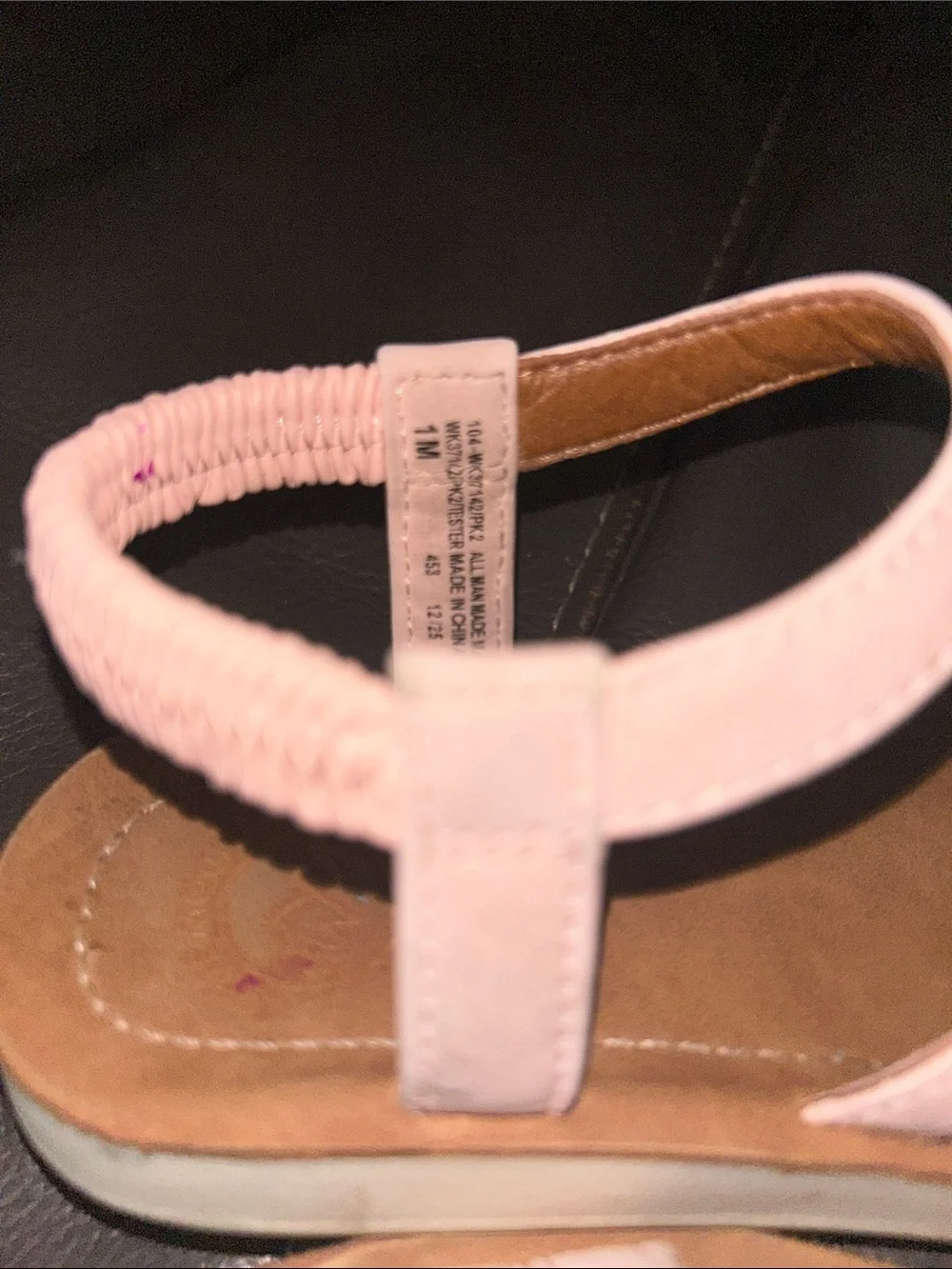 Girls' Pink Floral Strap Sandals